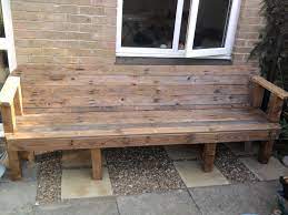Upcycled Pallet Into Patio Bench 1001 Pallets Pallet Pallet Bench Pallet Furniture