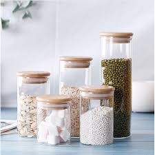 The mdesign kitchen storage bins are perfect for food storage. Glass Food Storage Containers Airtight Food Jars With Bamboo Wooden Lids Shopee Philippines