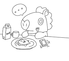 Tata, cooky, van, koya, rj, shooky, mang and chimmy. Bt21 Coloring Pages 25 New Coloring Pages Free Printable