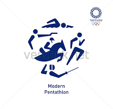 The bid logo, created by kino design, was a ribbon with blue, yellow, black, green, and red stripes winding through the text london 2012, making the shape of the river thames in east london. Modern Pentathlon Pictogram Tokyo 2020 Olympics Pictograms Vector Vestock Pentathlon 2020 Olympics Tokyo