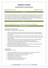 assistant buyer resume samples qwikresume