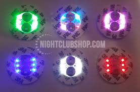 New Super Bright 6 Led S On Each Mini Bottle Glorifier Pad Glow Bottle Coaster Stick On Led Pad Nightclubshop Com