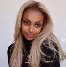 Wowebony Indian Remy Hair Natural Straight Dark Roots Blonde Hair Lace Front Wig N360bl01 Dark Skin Blonde Hair Dark Roots Blonde Hair Dyed Blonde Hair