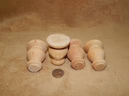 Unfinished Hard Wood Wooden Short Turned Bun Feet Lot Of 4 Unbranded Furniture Legs Unfinished Wooden Furniture Legs