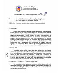Get the inside scoop on jobs, salaries, top office locations, and ceo insights. Commission On Audit Memorandum No 2013 004