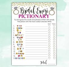 ¡espera el final del anuncio y el comienzo del juego! Bridal Shower Game Pictionary Emoji Pictionary Hot Pink Juegos De Despedida De Soltera Imprimibles Juegos Despedida De Soltera Despedida De Soltera