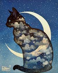 sizi hayal dunyasina davet eden 25 fazla kedi illustrasyonu raphael vavasseur sanatli bi blog art cat painting moon art