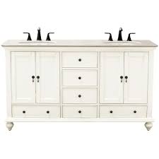 Free shipping on all orders! Home Decorators Collection Newport 61 In W X 21 50 In D Double Bath Vanity In Ivory With Granite Vanity Top In Champagne With White Sink 9085 Vs61l Dw The H In 2021 Granite