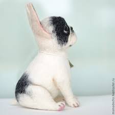 kupit vitaya v oblakah belyj francuzskij buldog francuz franciya mechtatel mechtat nebo milyj chuvstvovali zhivotnye vyazannye vojlochnye zhivotnye buldog