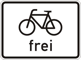 Nicht nur spezielle verkehrsschilder weisen dem fahrrad und seinen anhängern den weg, auch gewisse. Radfahrer Frei Verkehrszeichen Fur Deutschland Stvo Din 67520 Seton