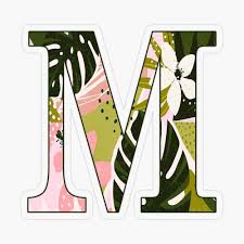 capital letter m floral design transparent sticker by vaishnavi deshmukh in 2021 cute tumblr wallpaper lettering transparent stickers