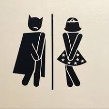 Men Women Toilet Sign Restrooms Sign Funny Sticker Wall Etsy Door Stickers Toilet Sign Sticker Wall Art