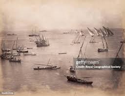 Yachts starting in Bombay harbour ...