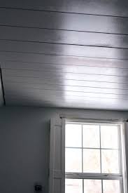 Many home stores offer prefabricated shiplap boards to mimic this look, but you can also make your own for half the price using plywood sheets and spacers. How To Install A Shiplap Ceiling At Home With Ashley