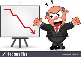 Boss Cartoon Businessman Cartoon Boss Man Angry At Sales Or Profit Chart Going Down
