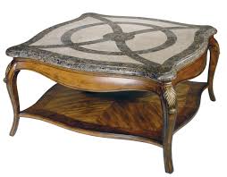 Bryes marble top c end table. Antique Inspired Square Coffee Table Traditional Stone Top Accent Furniture