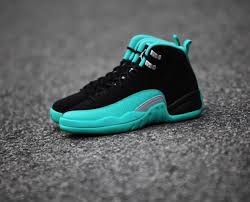 Black And Turquoise Jordans 12 The Air Jordan 12 Gs Hyper Jade Arrives This Weekend Kicksonfire Com Jordan Shoes Girls Custom Nike Shoes Hype Shoes