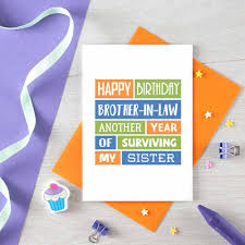 Funny Birthday Card For Brother In Law Funny Birthday Card For Brother In Law Happy Birthday Etsy Birthday Cards For Brother Funny Birthday Cards Birthday Cards For Friends