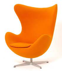 orange oversized chair living room egg chair fabric dining chairs