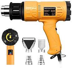 Heat Gun 1800w Heavy Duty Hot Air Gun Variable Temperature Control With 2 Temp Settings 4 Nozzles 122 1202 50 650 With Overload Protection For Crafts Shrinking Pvc Stripping Paint Buy Online