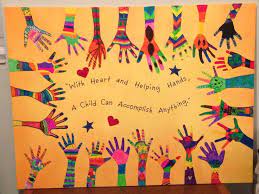Silent Auction Art Project Elementary Students Canvas 36x48 Fun Way Murales Escolares Proyectos De Arte Dia De La Paz
