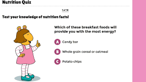 At what age do most kids stop wetting the bed? Nutrition Quiz Pbs Learningmedia