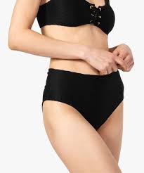 Grâce à sa matière soyeuse agréable sur la peau et à sa doublure opaque. Gemo Vetements Bas De Maillot De Bain Pour Femme Taille Haute Avec Lace Au Dos Noir Bas De Maillots De Bain Femme Gemo