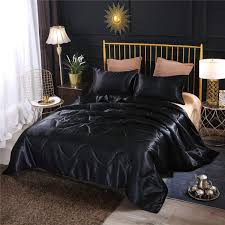 These top quality furniture sets are hand made to order in vermont and delivered to your home, direct from your craftsman. Amazon Com Ntbed Silky Satin Comforter Set Queen Black Soft Lightweight Microfiber Luxury Sexy Quilted Bedding Sets With 2 Matching Pillow Covers For Summer Spring Autumn Home Kitchen