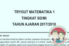 Soal try out kelas 6 2018 dan kunci jawaban. Soal Matematika Usbn Sd 2018 Disertai Kunci Jawaban Guru Maju
