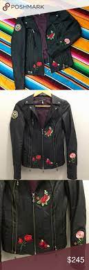 Custom Floral Affliction Vegan Leather Jacket Vegan Leather Jacket Black Vegan Leather Jacket Leather Jacket