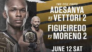 Israel adesanya takes on jan blachowicz this weekend at ufc 259 with history on the line. Ufc 263 Adesanya Vs Vettori 2 Fight Card And Start Times Bjpenn Com