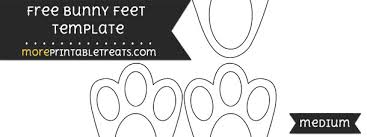Bunny Feet Template Medium
