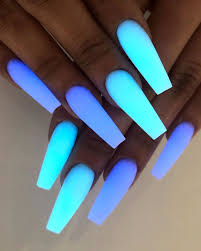 Discover quality dark acrylic nails on dhgate and buy what you need at the greatest convenience. Maja Like Maya Stark On Instagram Sculpted Coffin Nails Glow In The Dark Acrylic Glow Powder From Vvividshop Glow Nails Luminous Nails Dark Nails