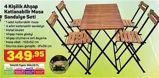 Katlanabilir ahşap masa ve sandalye seti. 4 Kisilik Ahsap Katlanabilir Masa Sandalye Seti Indirimde Market