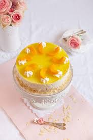 Cremige Pfirsich Joghurt Torte Auf Mandelbiskuit Lisbeths Receita