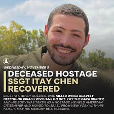 SSGT Itay Chen has been returned home for burial. Itay served as an @idf  combat soldier in the 77th Battalion of the 7th Brigade. He fell during  combat in a tank in