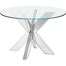 Pier 1 Imports Simon Mirrored X Dining Table Base 360 Liked On Polyvore Featuring Home Furniture Tab Glass Dinning Table Dining Table Bases Dining Table
