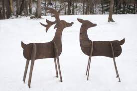 Led metal deer family christmas yard decoration How To Build Wooden Deer For Outdoor Decor Hgtv