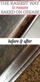 According to that pin, all you need is baking soda and hydrogen peroxide. The Easiest Way To Remove Baked On Grease Frugally Blonde