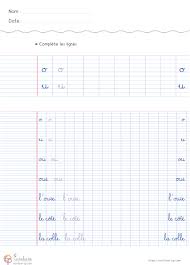Exercice cp, jeux en ligne, fiches cp à imprimer, des ressources pédagogiques en graphisme, mathématiques, écriture… pour le soutien scolaire des enfants au cp. Exercice D Ecriture Cursive Cp Ce1 A Imprimer Ecriture Des Mots Utiles