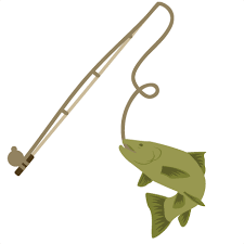 Bass fishing emblem on black background. Download Hd Fishing Clipart Fishing Pole With Fish Transparent Png Image Nicepng Com