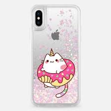 Casetify Iphone X Liquid Glitter Case Donut Caticorn By Mint Corner Casetify Iphone Glitter Case Iphone Cases
