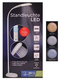 Led Tageslicht Standleuchte Weiss Flexibel 3 Lichtarten 4fach