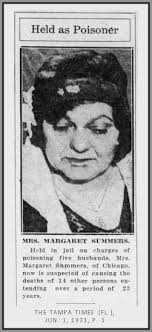 Unknown Gender History: Margaret Summers, Chicago Black Widow Serial Killer 