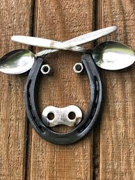 Fer A Cheval Vache Wall Art Art De Jardin En Metal Loisir De Soudage Decorations De Jardin En Metal