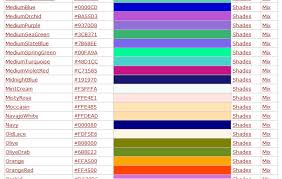 Html Color Names W3schools Medium Slate Blue Navajowhite Color Names