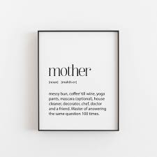 Mother Definition Mom Gift Funny Mom Gift Mom Birthday Gift Mothers Day Gift Christmas Gifts From Mom Mom Gift From Daughter Mother In 2020 Mom Quotes Mom Quotes From Daughter Funny