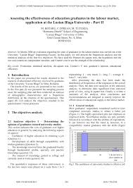 Is this person your manager, team lead, teammate, subordinate, or something else? Pdf Assessing The Effectiveness Of Education Graduates In The Labour Market Application At The Lucian Blaga University Part Ii