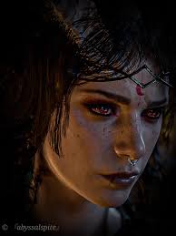 Tiefling cambion character in photo mode