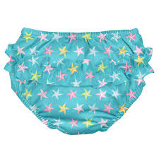 Details About I Play Baby Girls Ruffle Snap Reusable Absorbent Aqua Starfish Size 12 Months